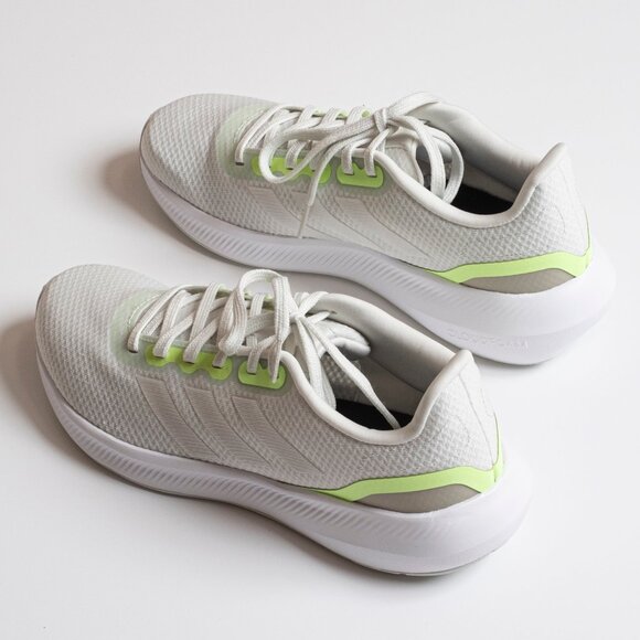 Adidas Running Shoe Runfalcon 3.0 - White/Neon Green Women's Size 9.5 NWT - Picture 5 of 9